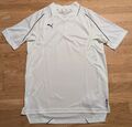 Puma Classic Cream Cricket Shirt leichtes T-Shirt Sport Gym Oberteil Herren Größe Medium