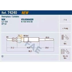 1x ORIGINAL® Fae Glühkerze für VW Polo Passat Variant Transporter V Kasten