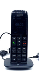 Telekom Speedphone 10 Mobilteil und Ladeschale DECT für Router getestet schwarz