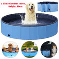 Faltbarer Hundepool Hundebad Doggy Pool Hundebecken Swimmingpool Ø160 x 30cm