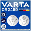 2 Stück Varta CR2450 CR 2450 3 V Lithium Industrieware Bulk Batterie Knopfzelle