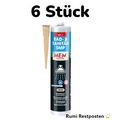 6 Stück MEM Bad- und Sanitär-Silikon 290ml Beige