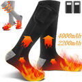 4000mAh USB BEHEIZBARE SOCKEN AKKU BEHEIZTE SOCKEN FUßWÄRMER UNISEX HEIZSOCKEN