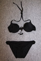 BIKINI SET  GRÖSSE 36 A-B SCHWARZ UNI MIT BÜGEL SCHAUMSTOFF ZIERRINGE TCM