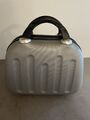 Beautycase Koffer Hartschale Silber Neuwertig 24x33 cm