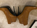 BUFFALO STIEFELETTEN HIGH HEELS GR. 39 COGNAC BRAUN **WIE NEU**