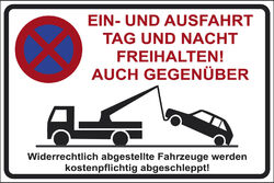 * Parkplatz Schilder Parkverbot Hinweis Schild Parkverbotsschild Parken verboteninklusive kostenloses MONTAGEMATERIAL  wetterbeständig