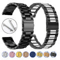 20~22mm Ersatz Armband Universal Metall Edelstahlband Uhrenarmband Smartwatch DE