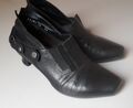 Think Damen Schuhe mit Gummieinsatz Echtleder schwarz Gr. 36