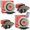 4x Brembo Bremsscheiben + Beläge Vorne + Hinten passend für BMW X5 X6 (E70 F16)