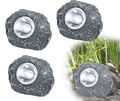 LUXUS LED SOLAR WEGE LEUCHTE SOLARLAMPE GARTENLEUCHTE 3er SET STEIN 80109190