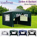 Pavillon 3x3/3x4/3x6m Wasserdicht Faltpavillon Partyzelt Gartenzelt UV Schutz DE