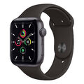 Apple Watch SE (1. Gen) 40mm iOS Smartwatch GPS Space Gray Alu Sport Band Black