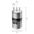 Kraftstofffilter Filtereinsatz 24.115.00 UFI für DACIA RENAULT