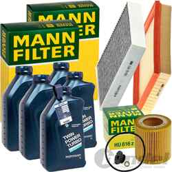 MANN INSPEKTIONSPAKET passend für BMW 1er F20 3er F30 80 4er+5L ORIGINAL 5W30 ÖL