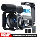 5K UHD & 56MP Camcorder Videokamera 16X Digitalkamera WLAN Nachtsicht Recorder~