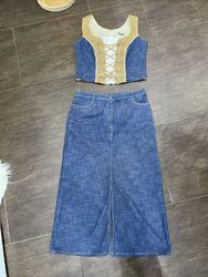 Luis Steindl Damen Trachten Corsage Rock Dirndl Jeans Gr 42