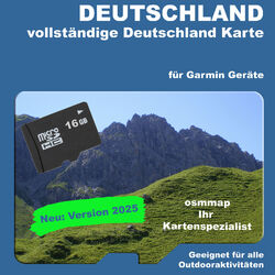 DEUTSCHLAND Karte Topo GARMIN GPSMap etrex 20 etrex 30 Oregon Edge Zümo Colorado