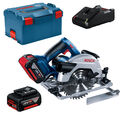 Bosch Akku-Kreissäge GKS 18V-57 G mit 2x 4.0Ah Akkus, Lader GAL 18V-40 in L-BOXX