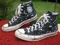 Original CONVERSE Chucks Taylor Sneaker HI, Gr. 44, Schwarz, Farbspritzer Design