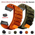 Für Garmin Fenix 3 HR 5 5X Plus 6 6X Pro 7 7X S70 Quickfit Nylon Armband Ersatz
