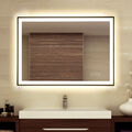 kleankin Badezimmerspiegel LED-Spiegel Nebelfreier Wandspiegel Touch-Schalter