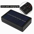 Solarpanel Ladegerät Ladebox für AA/AAA-Batterien Akkuladegerät Schwarz