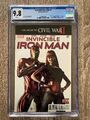 INVINCIBLE IRON MAN #7 2016 CGC 9.8 - 1st cameo appearance Riri Williams - Key