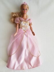 Barbie Prinzessin, blond, Kleid, Ohrstecker, Ring, Diadem, Vintage, 1966 / 1998