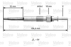 VALEO Glühkerze 345134 für D3 E90 E46 ALPINA BMW M10x1 5er E60 Touring E61 X3 X5