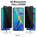 Huawei Honor Blickschutz Panzerfolie Echtglas Privacy Display Schutzglas AntiSpy