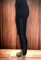 Damen Thermo Leggings mit Strass ohne Po-Naht Schwarz Gr.38 40 42 44 Mod.2