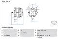 BOSCH Lichtmaschine Generator Lima 0 986 042 580 +125.71€ Pfand für MAN F2000 SÜ