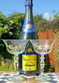 Johnson Bros Eternal Beau 2x grüne Felgenbasis Champagner Coupé Gläser - neu + etikettiert
