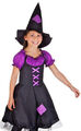 ★ Violet Lila Hexe Witch Witch Hexenkleid Kinderkostüm,Kostüm + Hüt 104-152