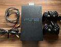 Sony Playstation 2 Konsole Fat Schwarz + 2 Spiele, Controller & Alle Kabel