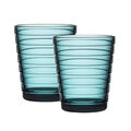 Iittala Aino Aalto Trinkglas - 22 cl - seeblau - 2er-Set - Wasserglas - NEU