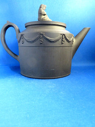 ANTIKE SPÄTE 18. STH. SPODE SCHWARZ BASALT-TEEKANNE C1790-1800 - SYBIL FINAL