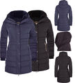 Damen Designer Winter Parka gesteppter Mantel Fellkragen Kapuze lange Damenjacke