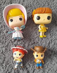 4 Toy Story Funko Pop Bundle. Unverpackt