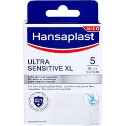 HANSAPLAST Ultra Sensitive Wundverband 5x7,2 cm XL 5 St PZN17268451