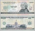 USA 100 Dollars Souvenirschein novelty note - New Jersey - Albert Einstein