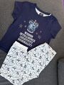 Harry Potter Schlafi Pyjama L 38/40 Ravenclaw Blau Weiß Lang