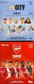 Topps Manchester City & FC Arsenal Team Set 23/24 Karten zur Auswahl!Top Zustand