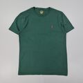 Polo Ralph Lauren Herren T-Shirt Grün Medium Kurzarm Baumwolle Oberteil Pony Tee