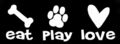 Hunde Katze Maus Pets Haustiere Eat Play Love Aufkleberfolie Sticker Vinyl