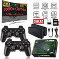 Wireless 4K HD Videospielkonsole Retro 20000+ Spiele TV Stick 64GB mit 2 Gamepad