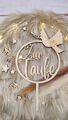 Cake Topper Taufe, Tortendekoration, Deko Torte, Tortenstecker, Kuchen, Taube