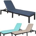 Sonnenliege Polyrattan Gartenliege Auflage Relaxliege Strandliege Loungeliege