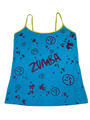 ZUMBA Damen Spaghetti Träger Top Blau Grün Gr M Sport Shirt Fitneß Yoga Oberteil